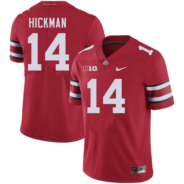 Ronnie Hickman Ohio State Buckeyes Jersey College Football Uniforms-Red